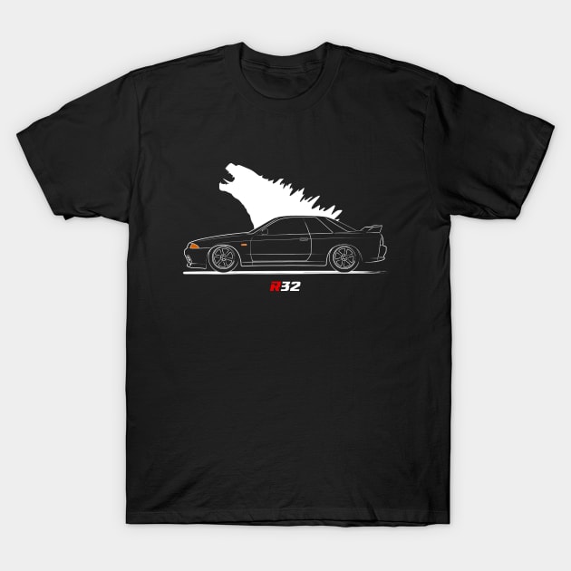 JDM R 32 Skyline T-Shirt by GoldenTuners